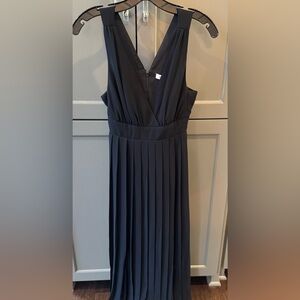 Elegant Black Pleated Dress
